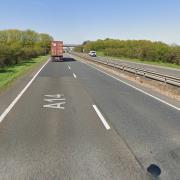 A man has died following a crash on the A14 near Newmarket