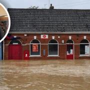 Roger Tripp has since returned to the Post Office's Riverside home, which was flooded during Storm Babet