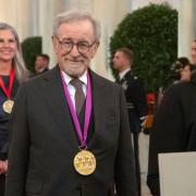 Filmmaker Steven Spielberg arrives for a National Arts and Humanities Reception in the East Room at the White House in Washington (Mark Schiefelbein/AP)