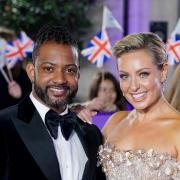 JB Gill and Amy Dowden attend the Pride of Britain Awards (Ian West/PA)