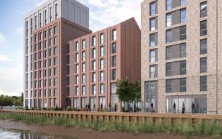 CGI of the Colne Quay student flats.