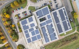 Around 1,800 solar panels have been laid across Denny Bros' factory roof