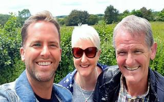 Craig Whymark with his parents Rita and Trevor