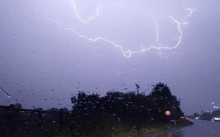 A thunderstorm warning has been issued for Suffolk