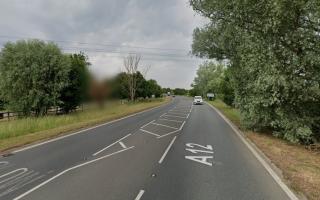 Temporary lights have been installed on the A12