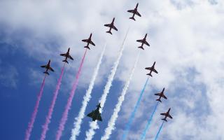 The Red Arrows will be flying over Suffolk this week