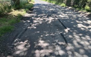 A large pothole in Foxearth has sparked anger among residents