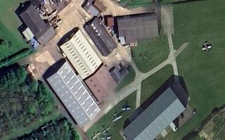 An aerial view of Elmsett Airfield, near Hadleigh