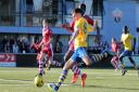 Tom Maycock ,who grabbed a late winner for AFC Sudbury against Brentwood Town. Picture: CLIVE PEARSON