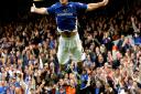 Signature swallow dive from Shefki Kuqi after scoring against Preston North End in November 2004