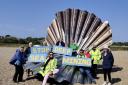 Volunteers from Greenpeace Suffolk at Aldeburgh beach