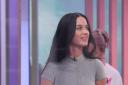 Katy Perry inside The One Show studio at the BBC Broadcasting House in London. (PA)