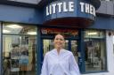 Suranne Jones outside Sheringham Little Theatre.