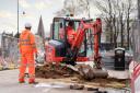 The finishing touches are now being made to the Broad Street project including the installation of the permanent road and new mini roundabout surface.