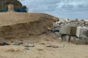 The slipway at Hemsby Gap has been washed away in more erosion.