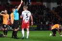 Carl Piergianni received a costly yellow card against Cambridge. Picture: TGS PHOTO