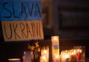 Hundreds of people gathered for a vigil to support Ukraine on Ipswich Cornhill on Wednesday.