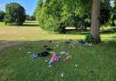 Rubbish has been left in Christchurch Park in Ipswich after travellers left the site