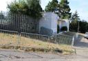 Temporary barriers have gone up around the entrance to Broomhill Pool.