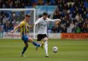 Matt Penney on the ball at Shrewsbury.