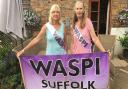 Karen Sheldon, left, with fellow Waspi campaigner Judi Moss.