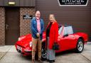 Jar Joyce pictured with the car being donated in aid of Ukraine.