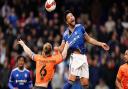 Macauley Bonne in action against Oldham Athletic.