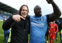 Boss Gareth Ainswoth, left, and striker Adebayo Akinfenwa are Wycombe Wanderers legends