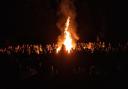 Hundreds of people joined the Pyre parade on Saturday night for the annual burning of bad news.