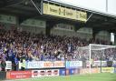 The travelling supporters at The Pirelli Stadium.