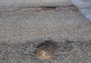 The potholes that caused the damage to Mr Smout's car