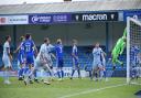 Kayden Jackson's second half header which hit the bar at Gillingham