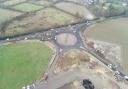 An aerial view of the scheme to improve the A140 near Eye