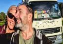 Chris and Catherine with Florry the Lorry