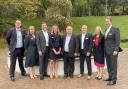 From left,  Tim Taylor (Grant Thornton), Alexandra Nelson (Birketts), Geoffrey Buchanan (Gressingham Foods), Jenny Hanlon (Adnams), Paul Day (boss of Turners (Soham)), Rob Thomson (Grant Thornton), Catherine Johnson and Jonathan Agar (Birketts)