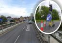 Temporary traffic lights have appeared on Ballingdon Bridge in Sudbury