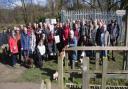 Over 60 people attended a protest over the bridges closure last year