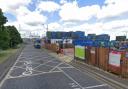The recycling centre was closed following the incident