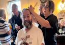 Nigel said he carried out the fundraising shave to pay thanks to the staff at the unit for the care they gave to someone associated with the pub