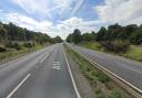 The A14 at Trimley St Martin