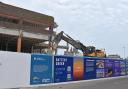 The ongoing partial demolition of the Battery Green car park in Lowestoft. Picture: Mick Howes