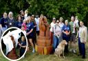 West Suffolk Sands, a charity that supports bereaved families after the loss of a baby, has unveiled a new wooden statue memorial