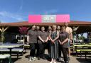 The Cafe 24 team with owner Sarah Shaw at Stonham Barns Park