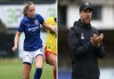 Shauna Guyatt and Joe Sheehan react as Town Women draw with Watford