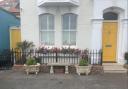 Residents had placed plant pots outside their homes in Crag Path in Aldeburgh