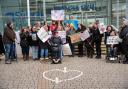 Protestors gathered outside Suffolk County Council's Endeavour House HQ to voice their anger at failings in care for SEND children