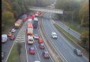 Long delays on A14 near Bury St Edmunds