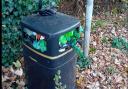 The Leiston town centre bin that was overflowing