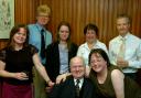 Duncan Brodie celebrating his 25 years with the EADT in 2007 with his wife Amanda and work colleagues.