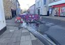 East Street in Sudbury is partially blocked after a water main burst